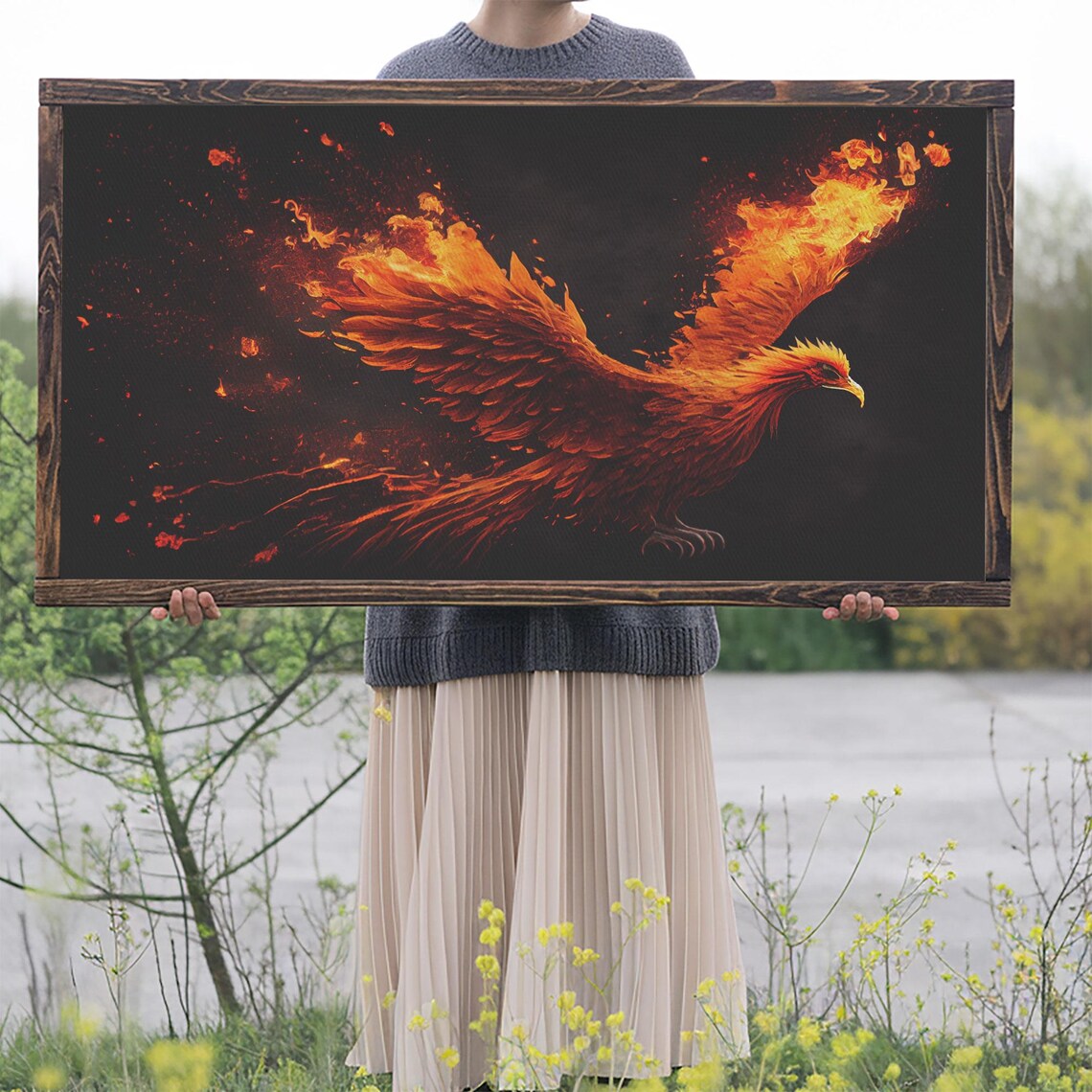 Phoenix Bursting Into Flames, Unique Gift - Image 2
