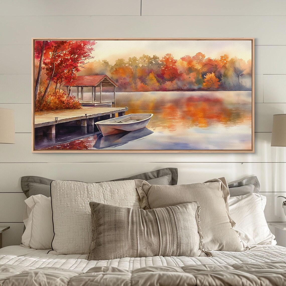 Autumn's Reflections Watercolor Christmas Art Print - Image 2