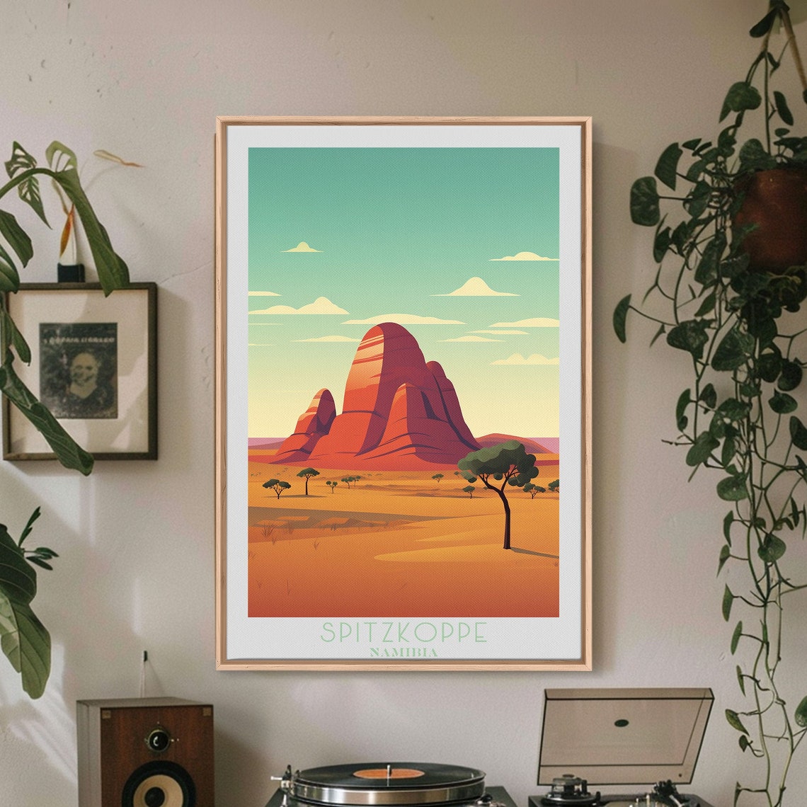 Spitzkoppe Namibia Red Granite Peaks Savanna Desert View Poster - Image 5