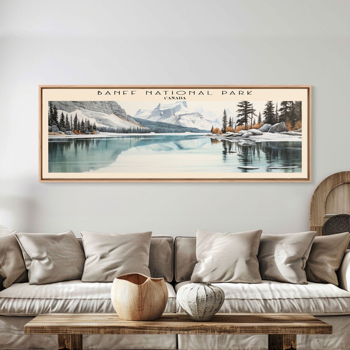 Banff National Park Canada Turquoise Lake Alpine Reflection Poster