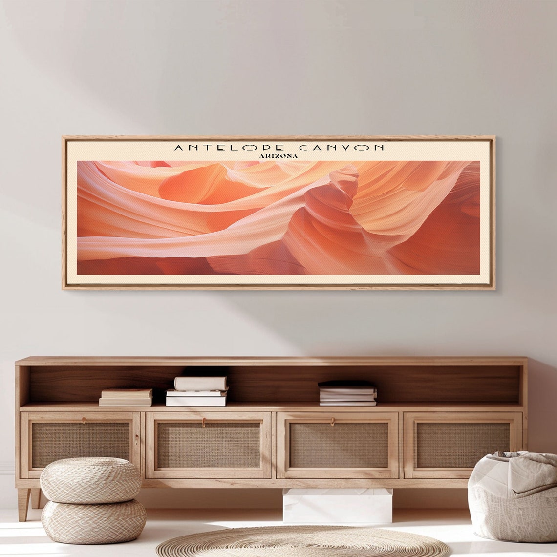 Antelope Canyon Arizona Flowing Sandstone Curves Panoramic Poster - Image 4