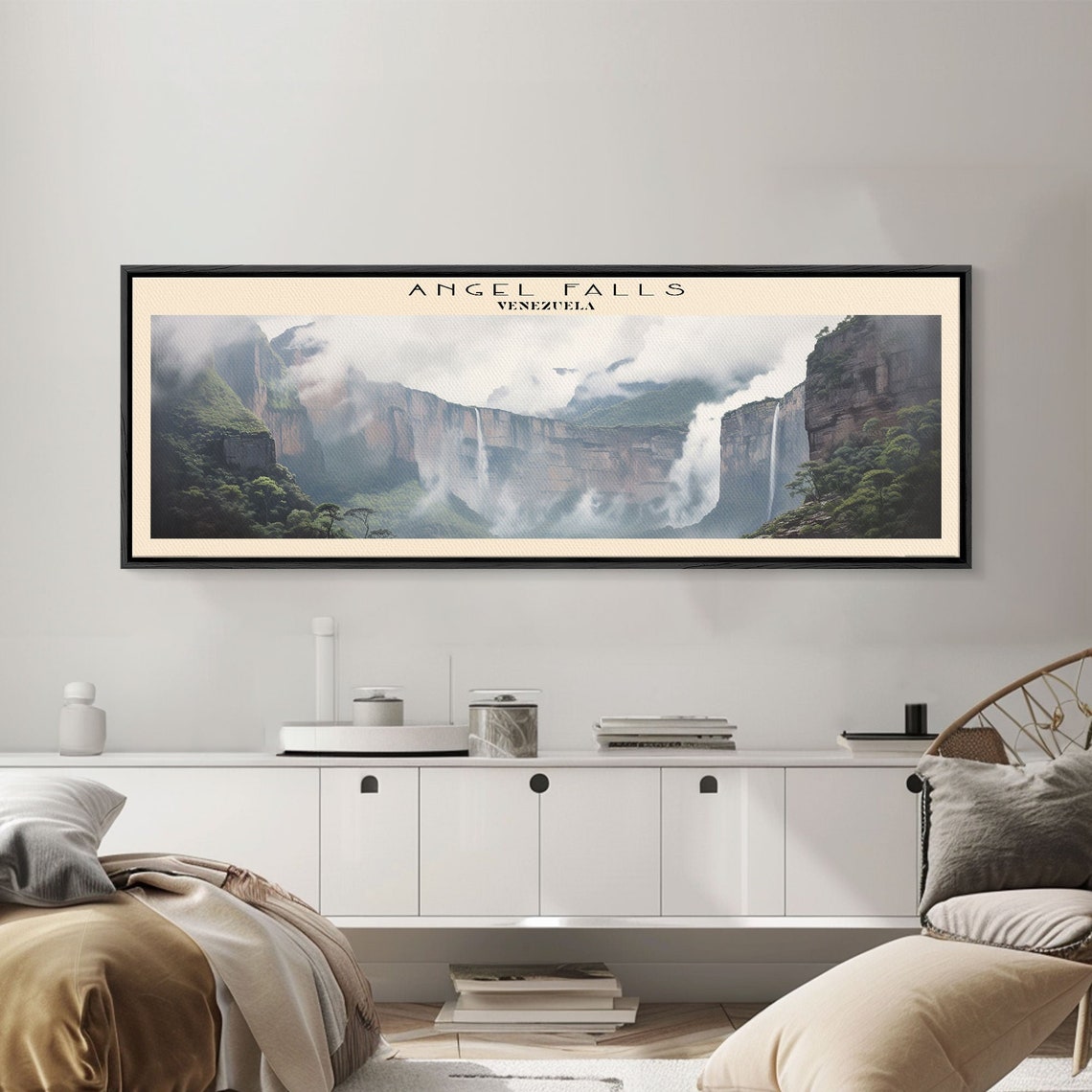 Angel Falls Venezuela Jungle Waterfalls Misty Cliffs Panoramic Poster - Image 6