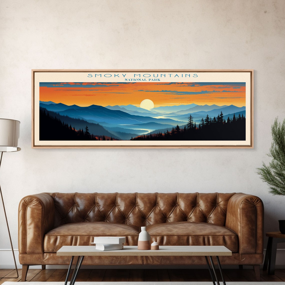 Smoky Mountains National Park Sunset Layered Ridges Travel Poster - Image 6
