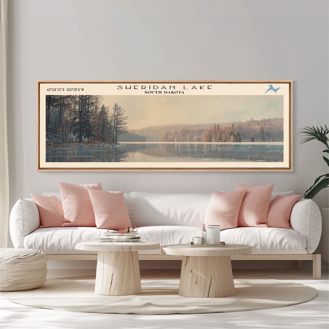Sheridan Lake South Dakota Panoramic Travel Poster - Image 4