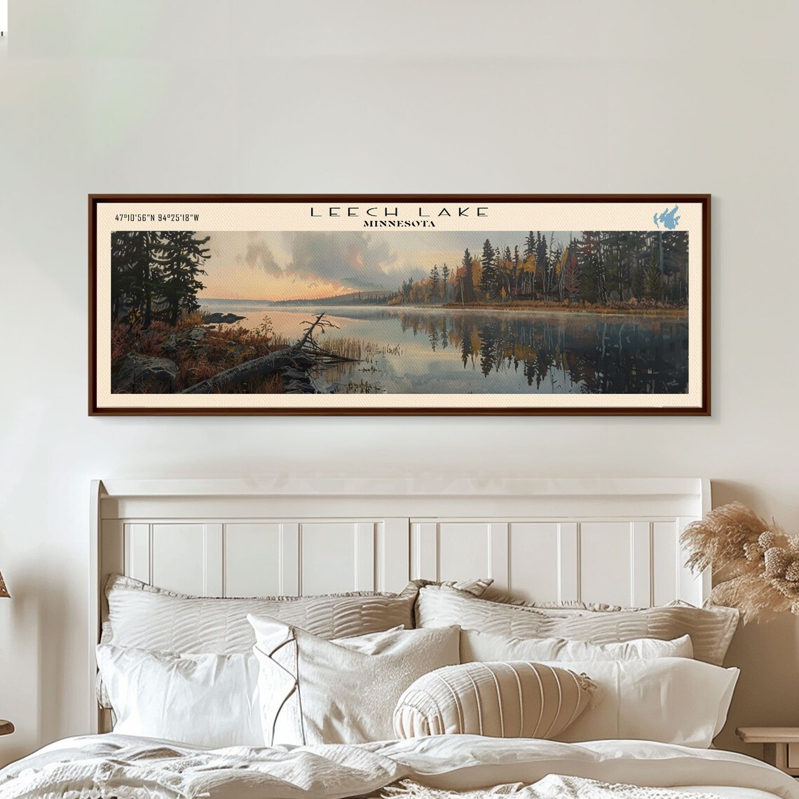 Leech Lake Travel Poster, Lake House Wall Art Print - Image 3