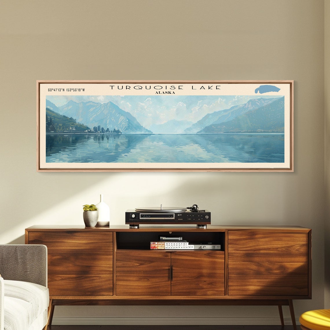 Turquoise Lake Alaska Panoramic Glacier Valley Mountain Lake Poster - Image 4