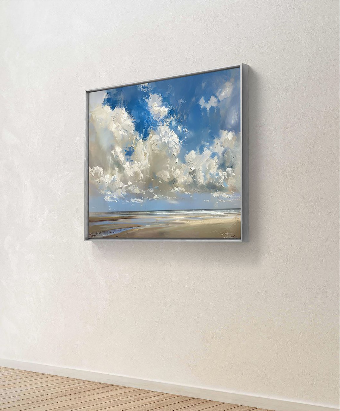 Coastal View With Big White Clouds Over Ocean - Image 2