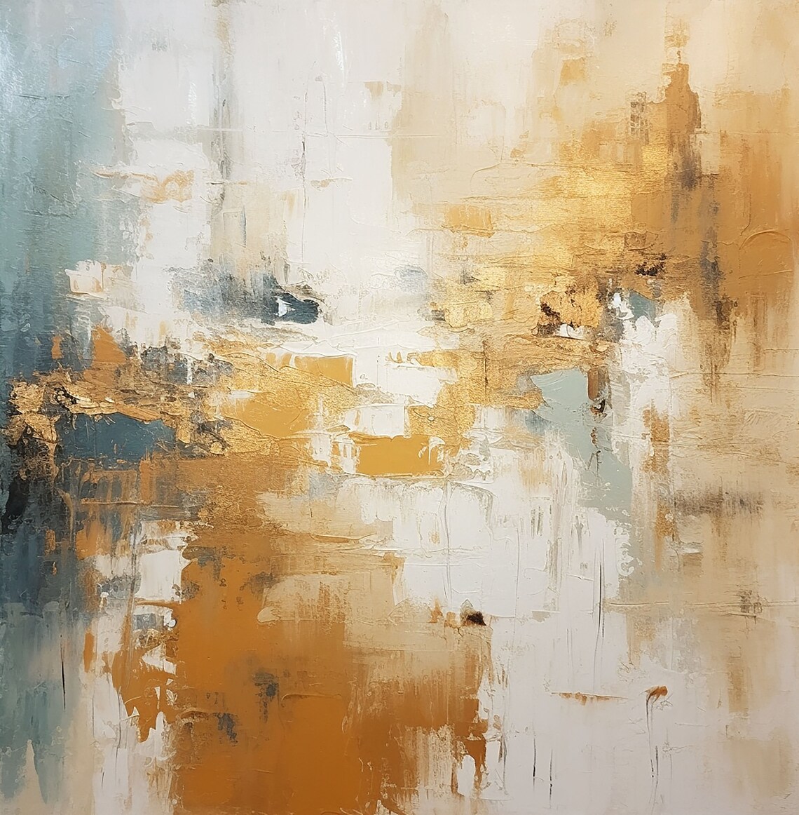 Abstract Wall Art, Textured Acrylic Painting