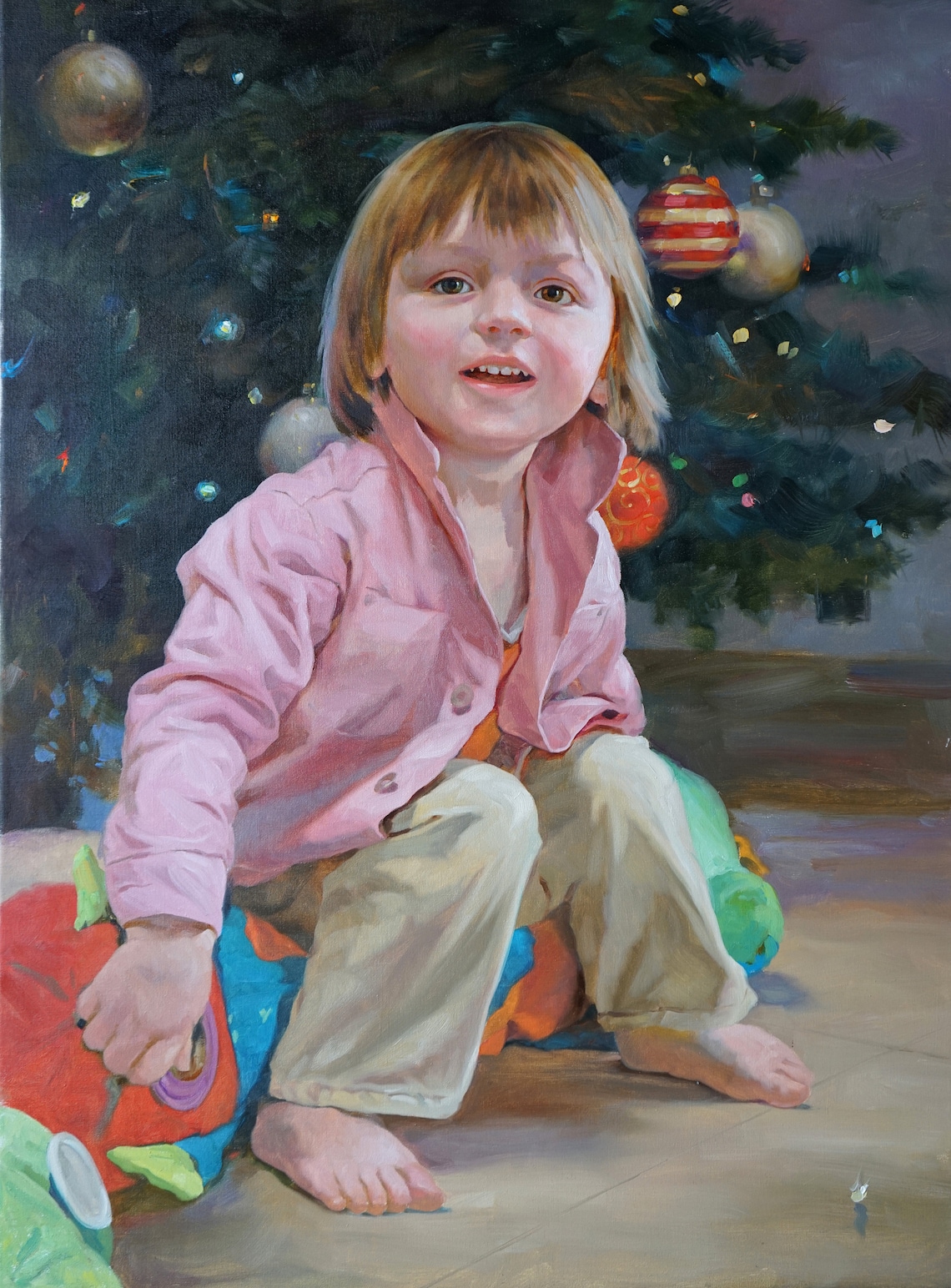 Custom Portrait From Photo, Oil Portrait Painting