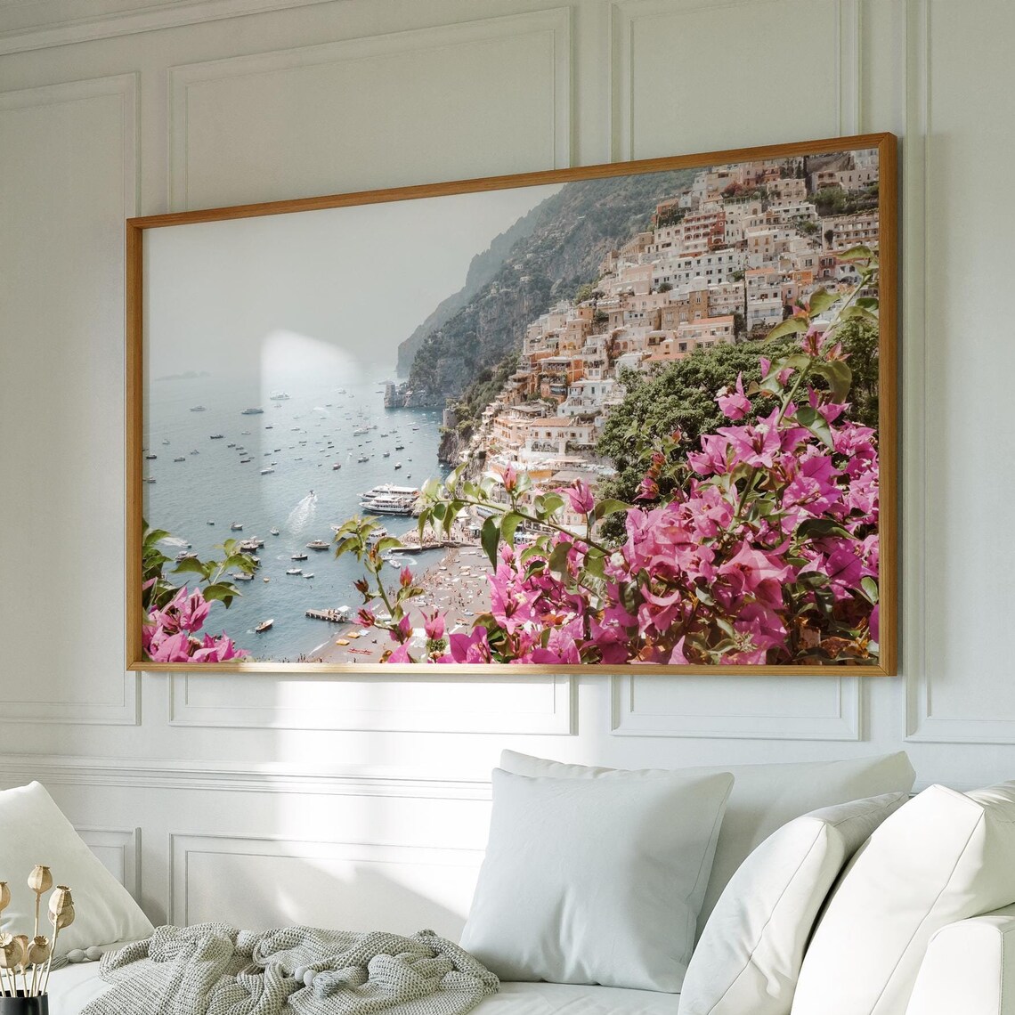 Positano Amalfi Coast Vintage Italy Art Print
