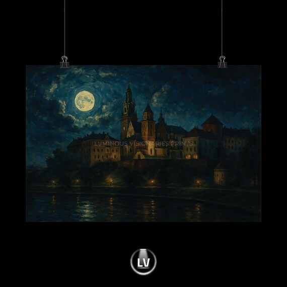 Wawel Castle Krakws Vintage Landscape Art Print