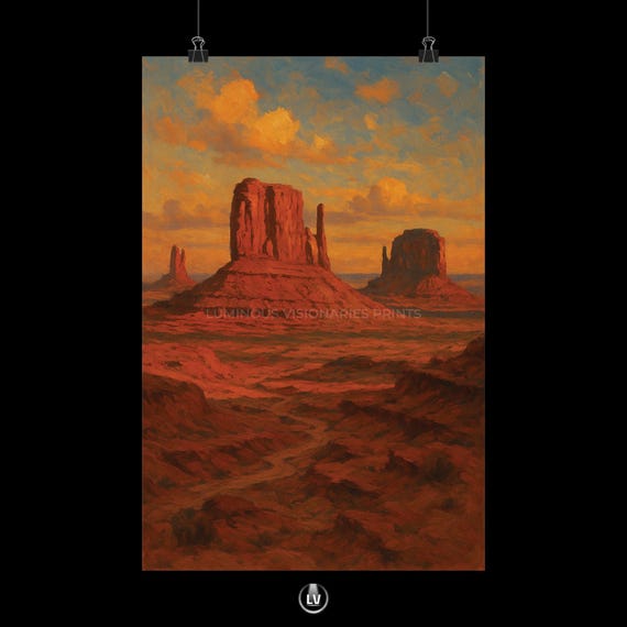 Desert Landscape Matte Vertical Poster Nature Wall Art Rustic Home Decor Gift For Lovers Bohemian Style Apls 94