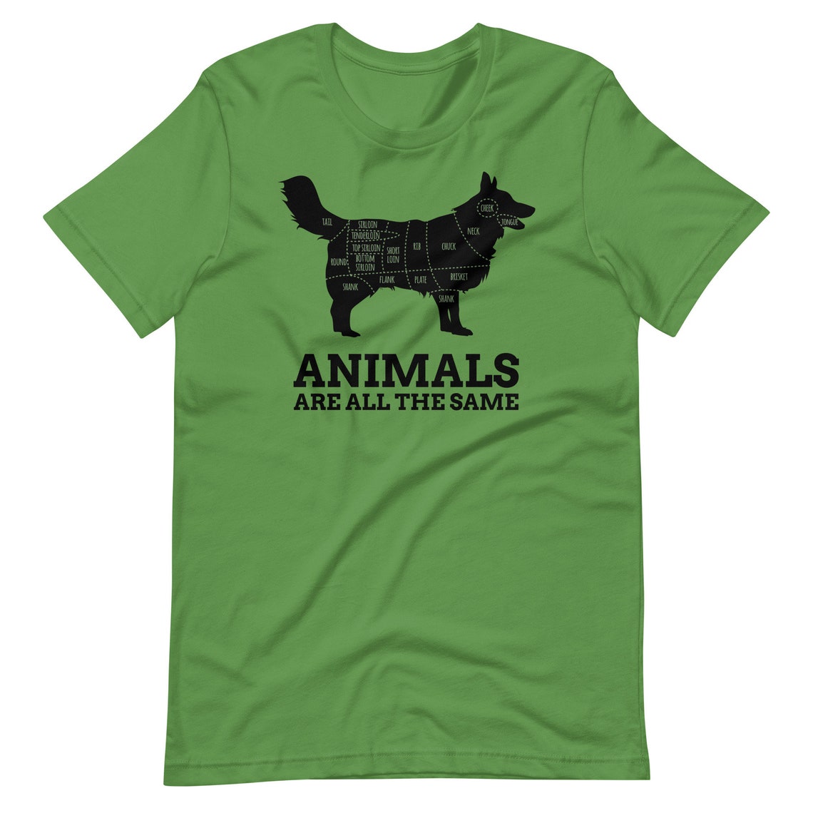Vegan Butcher T Shirt Animal Advocate Unisex T Shirt Vegan T Shirt For Men And Women Vegan Dog T Shirt Vegetarian Shirt Butcher Diagram - Image 4
