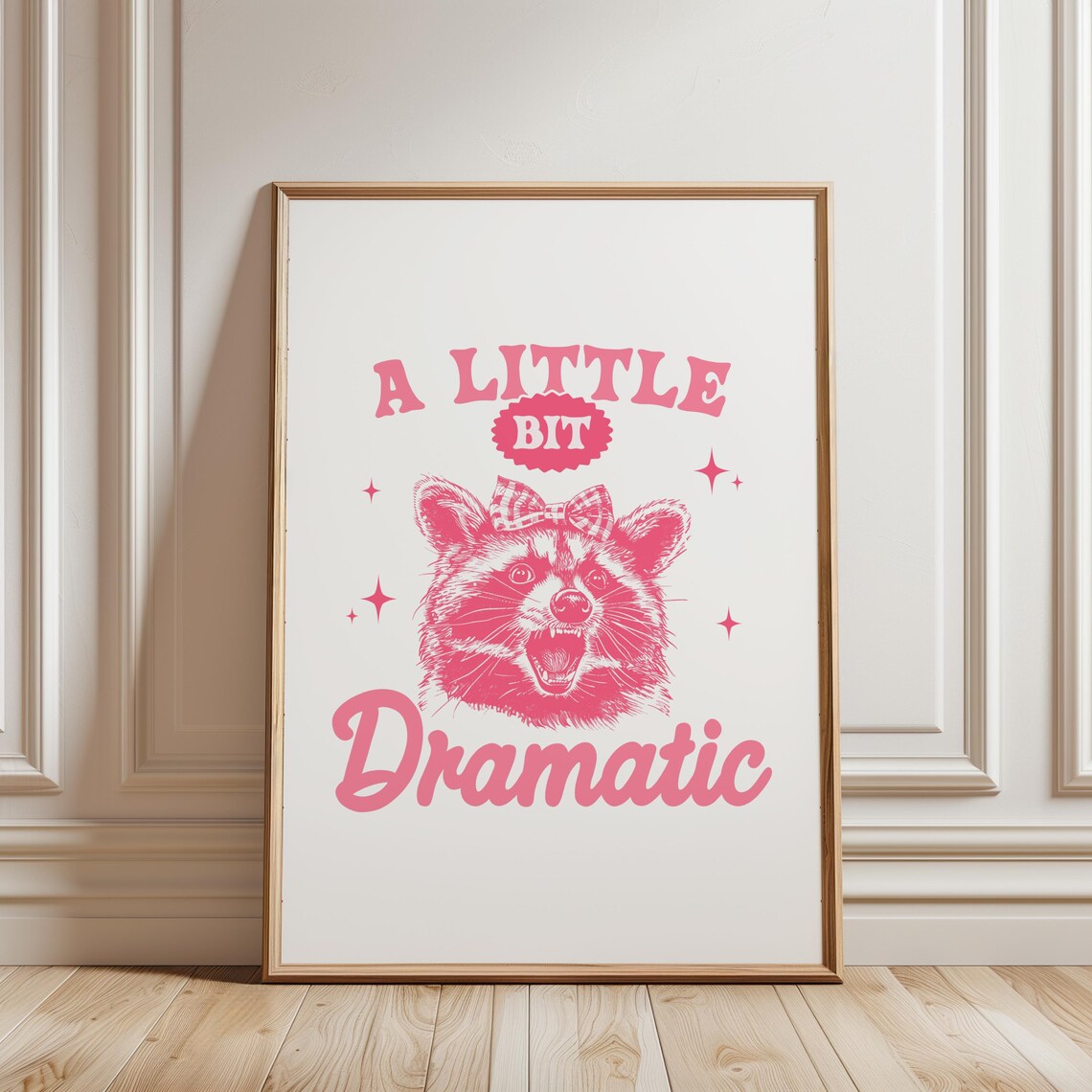 A Little Bit Dramatic Raccoon Coquette Bow, Funny - Image 2