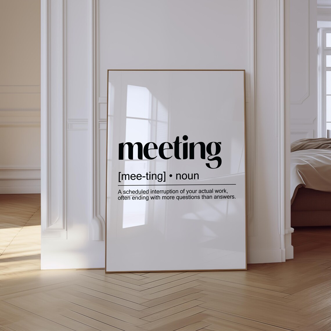Meeting Definition Noun, Funny Office Quote - Image 2