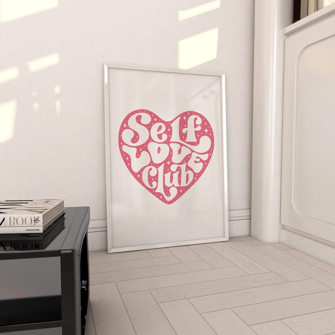 Self Love Club, Groovy Retro Heart Sparkle - Image 2