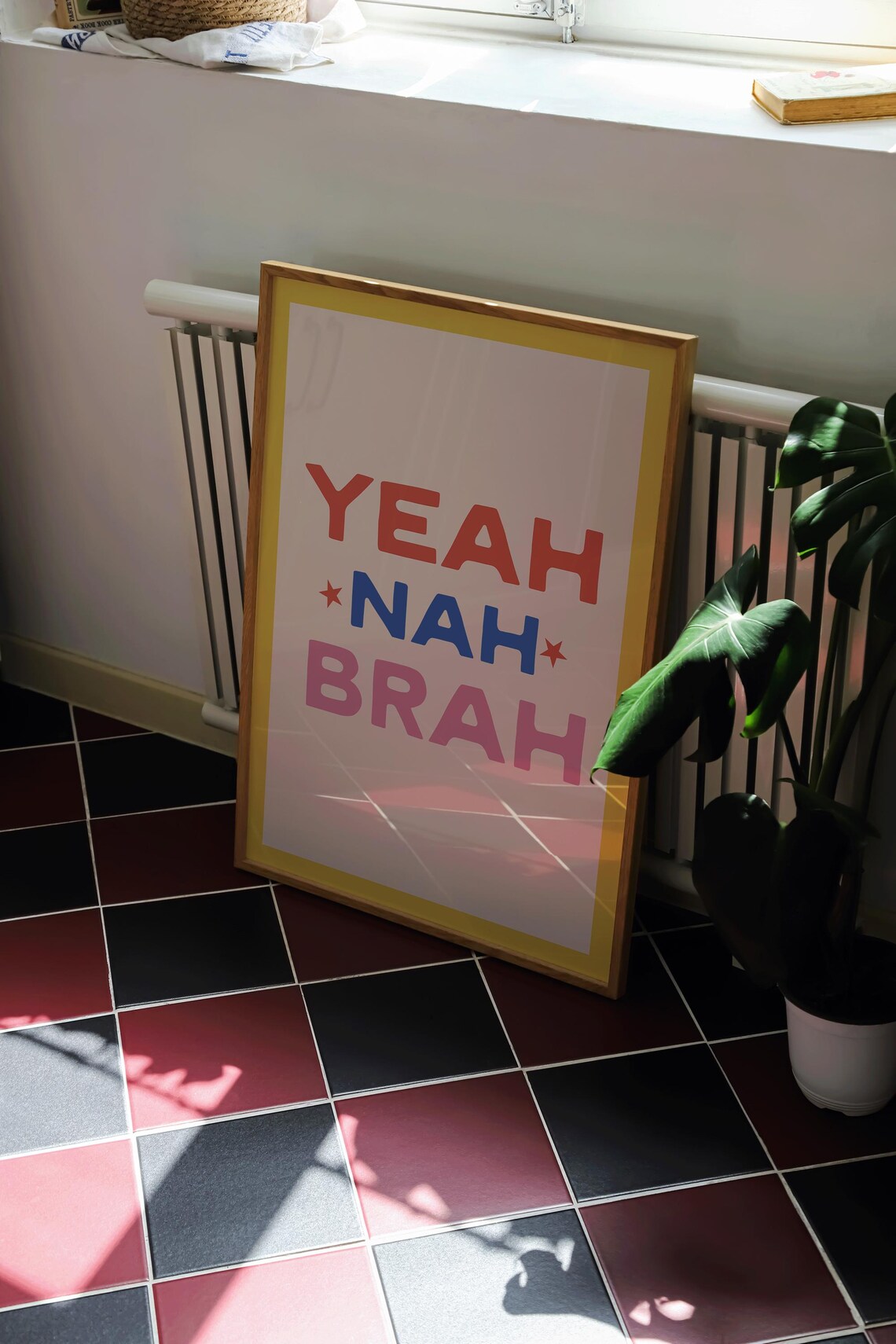 Yeah Nah Brah Aussie Slang Typography, Retro Poster - Image 2