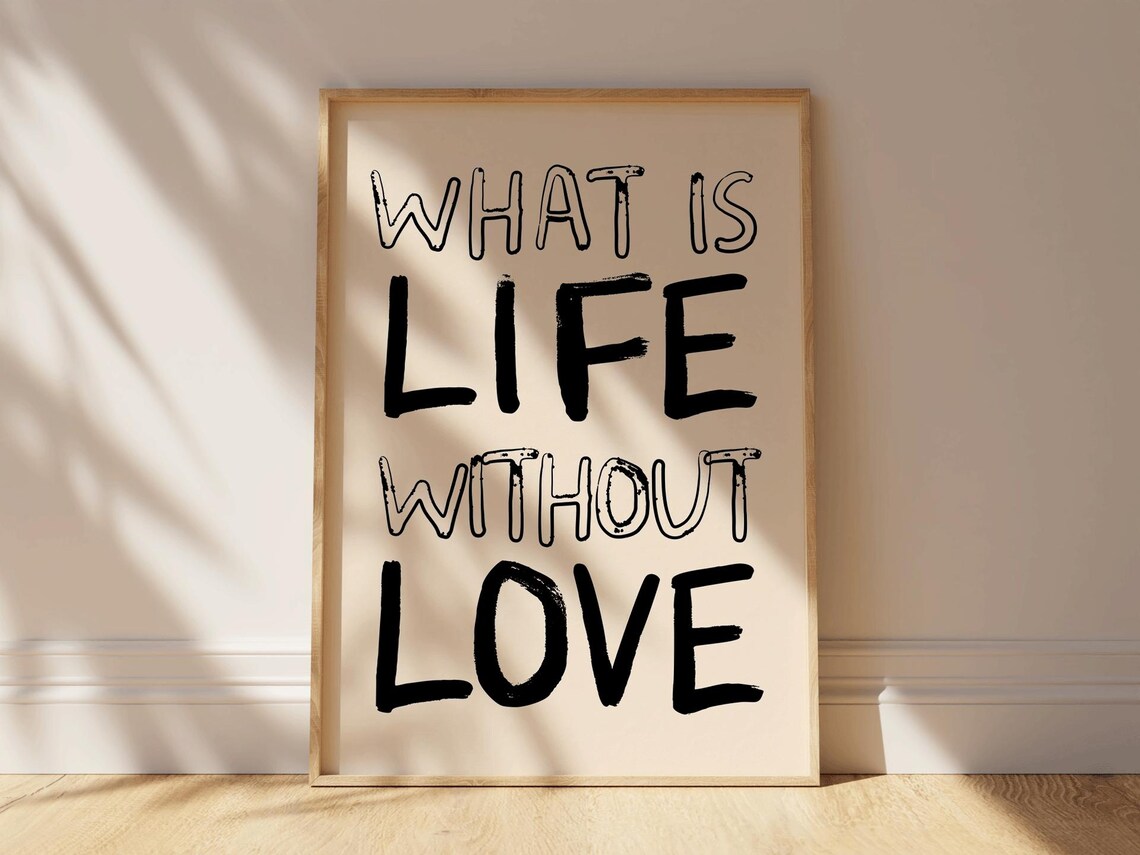 Love Typography Poster, Vintage Letter Print - Image 2