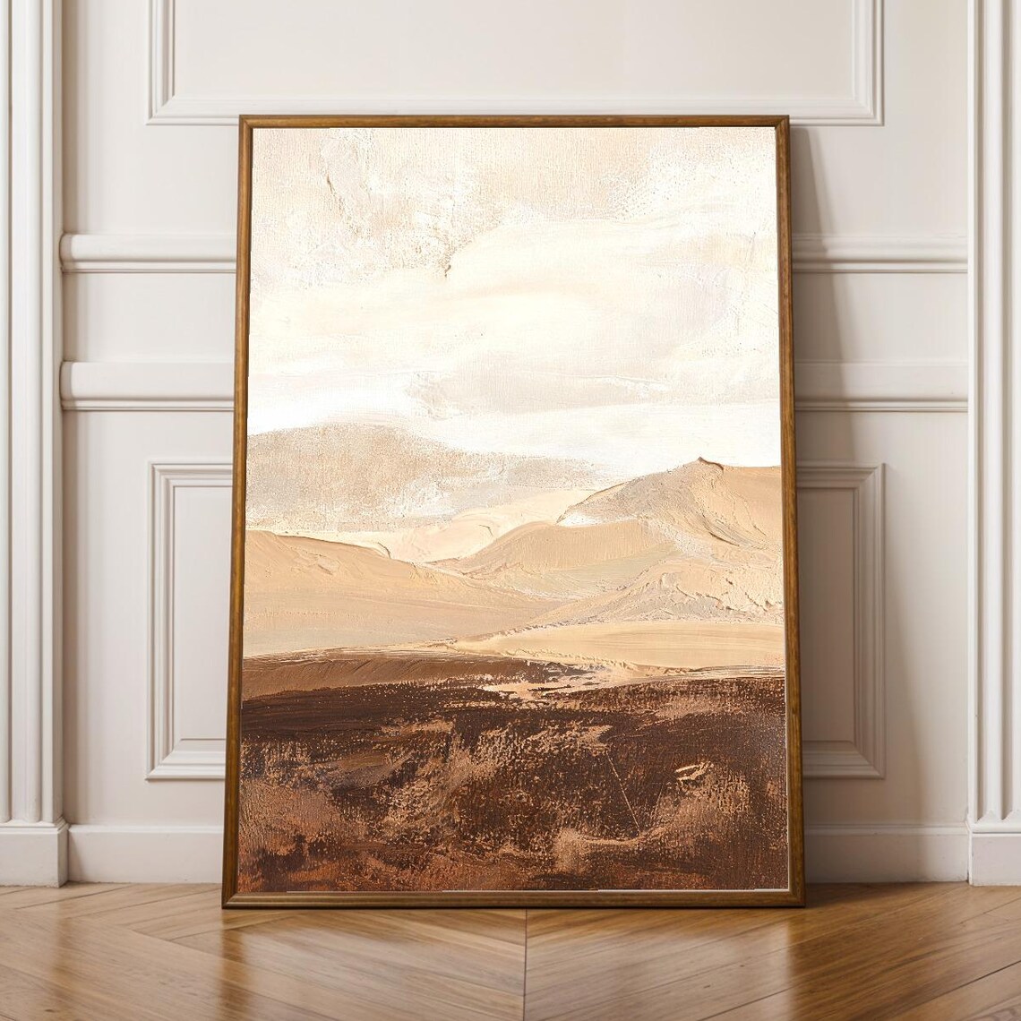 Sand Dunes, Modern Textured Paint Poster