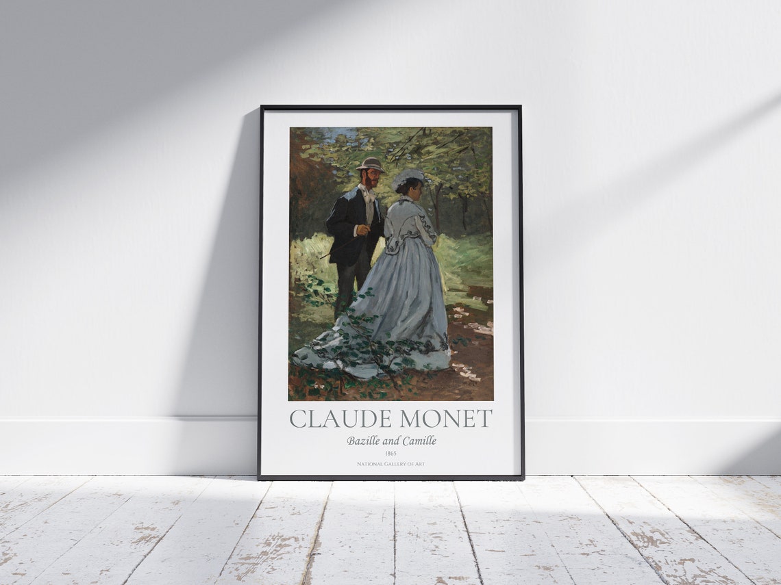 Claude Monet Art Print Bazille And Camille Monet Exhibition Poster Monet Paintings Vintage Lovers Poster Impressionist Art Poster - Image 7