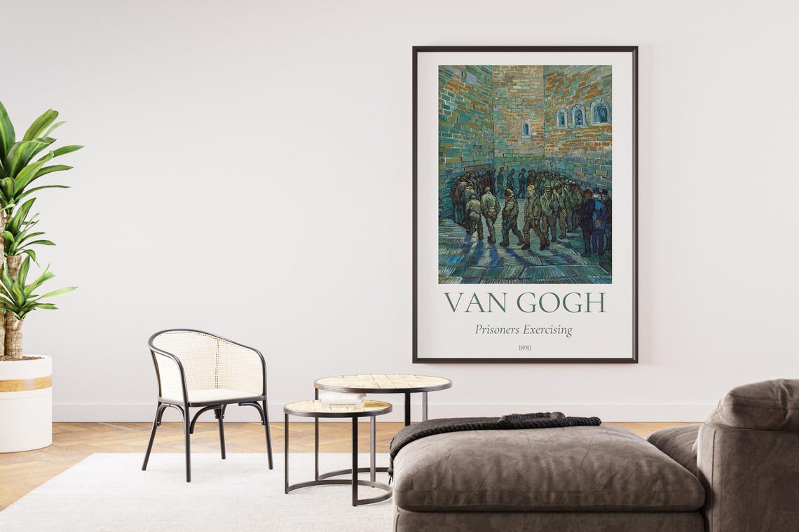 Van Gogh Art Print Prisoners Exercising Van Gogh Exhibition Poster Van Gogh Paintings Modern Home Decor Famous Artist Posters - Image 5