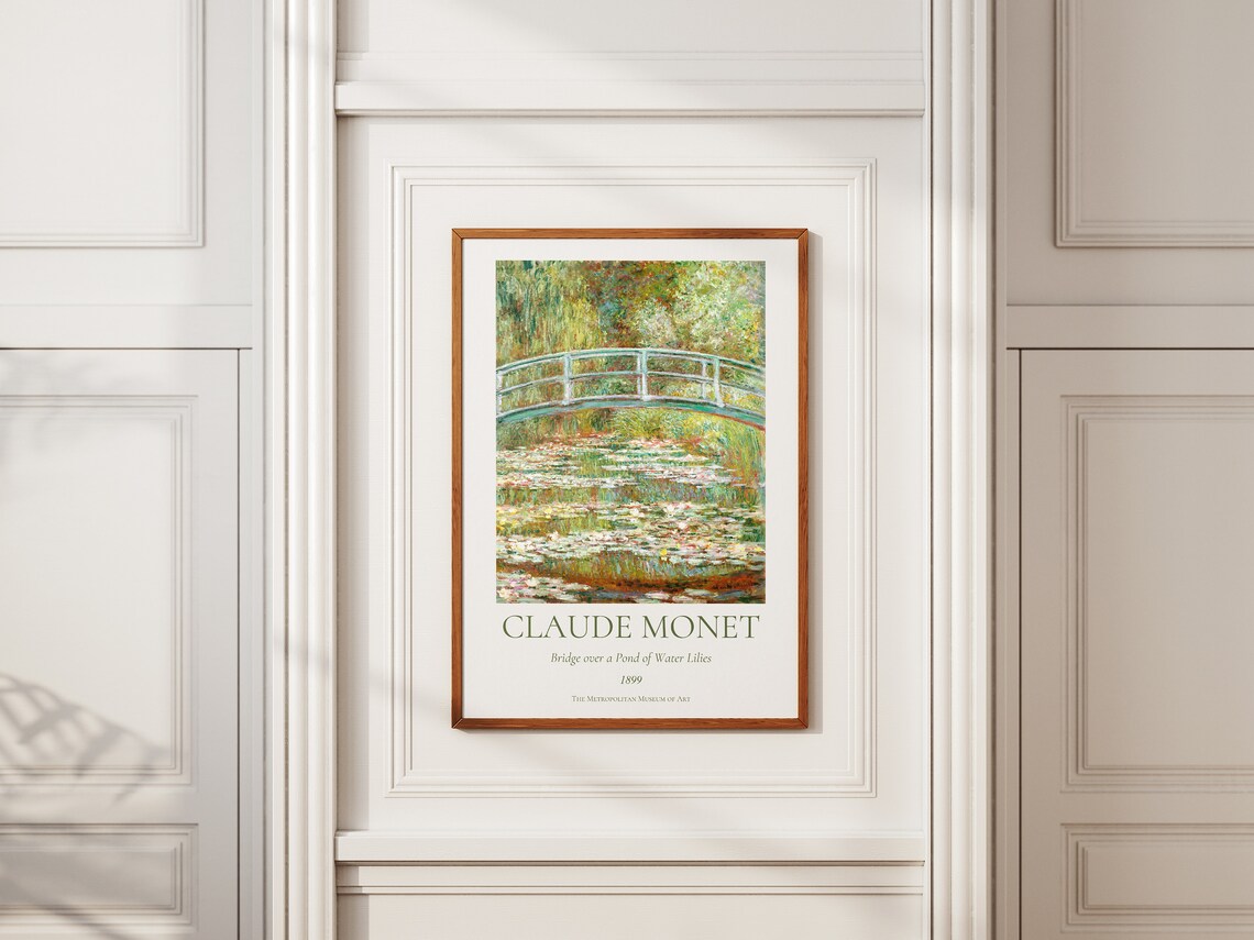 Claude Monet Bridge Over Pond Of Water Lilies 1899 Exhibition Wall Art - Image 6