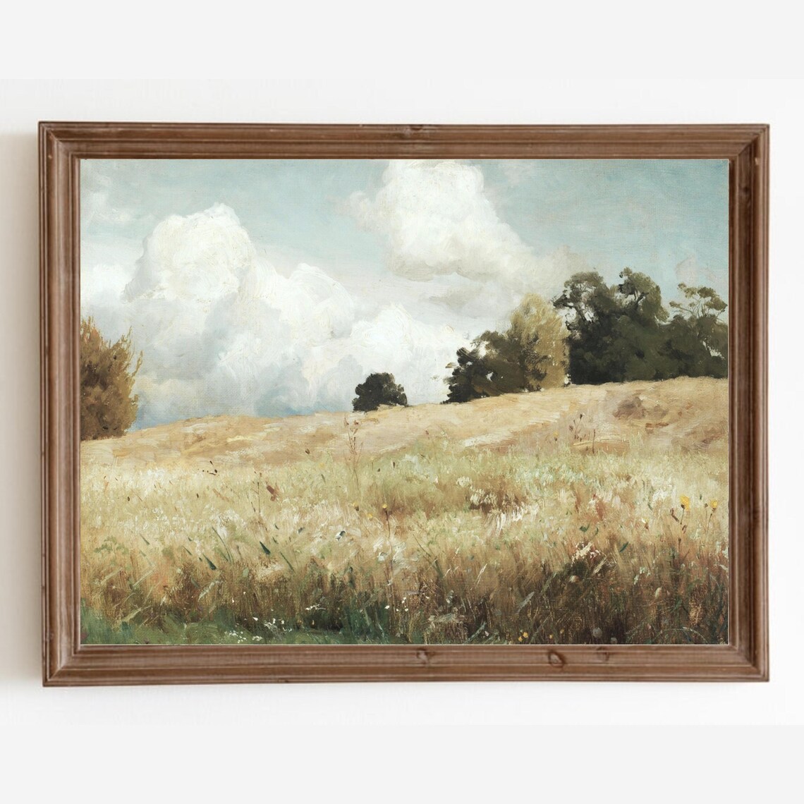 Vintage Country Landscape Farmhouse Art Print