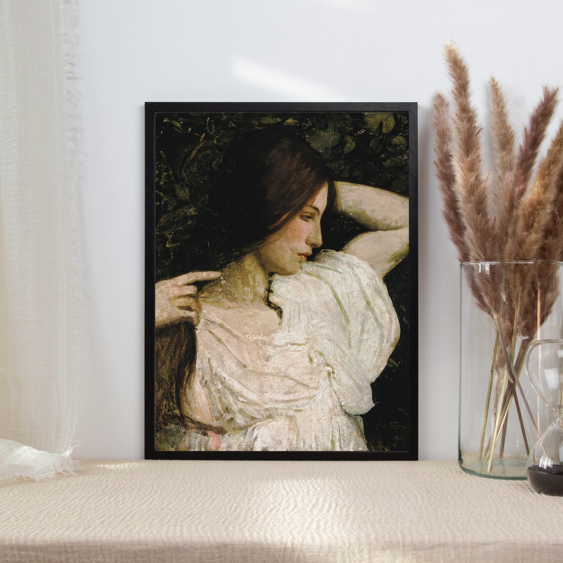 Vintage Woman Portrait, Moody Portrait Art Print - Image 2