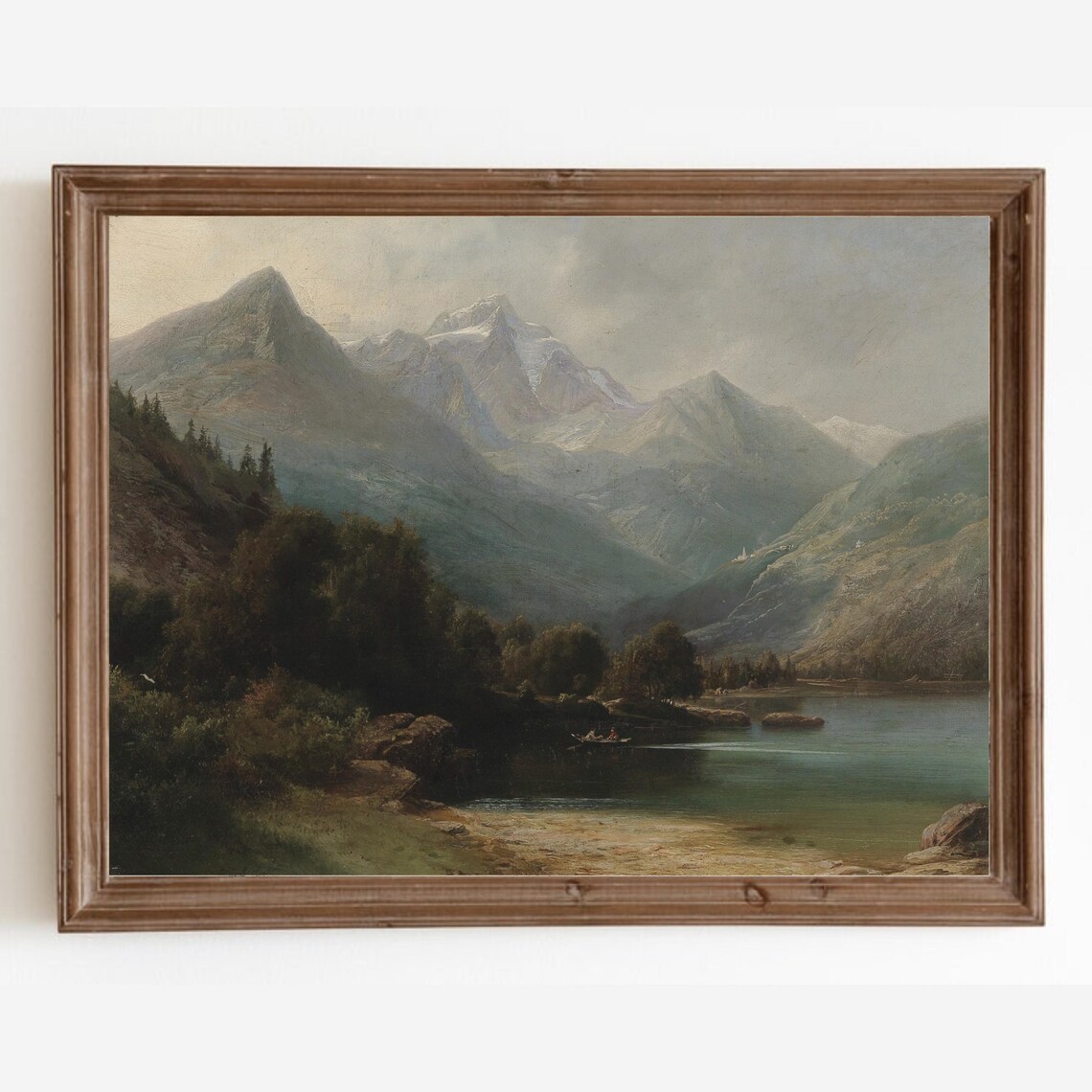 Rustic Mountain Landscape, Vintage Country Art Print