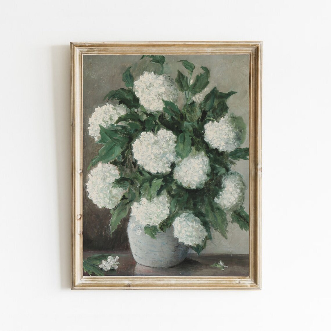 Hydrangea Painting, Vintage Botanical Art Print