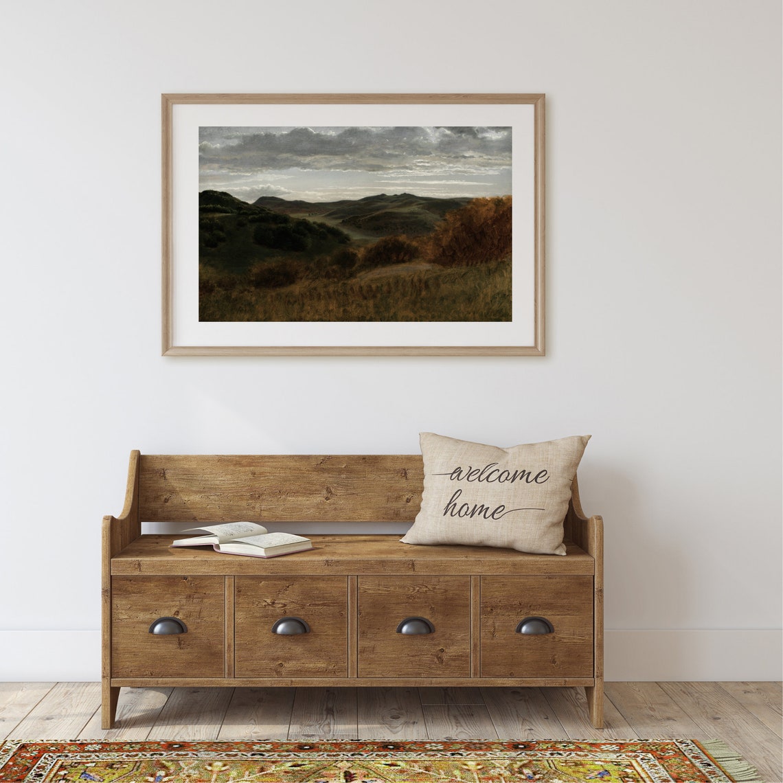 Mountain Landscape, Rustic Farmhouse Wall Art Print - Image 2