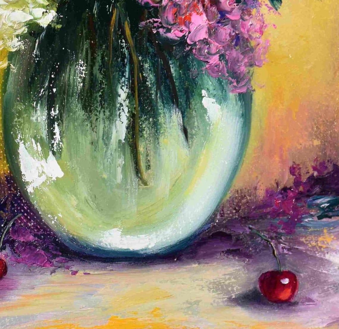 Spring Lilac Flowers Lilac Painting Still Life Painting Flower Painting Lilac Still Life Glass Vase Painting Lilac Flowers Purple Flowers - Image 5