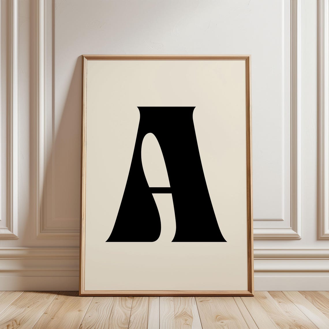 Personalized Letter Print Custom Initial Wall Art Alphabet Decor Gift Minimalist Elegant Typography