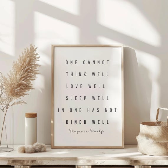 One Has Not Dined Well Wall Art Therapy Print Vintage Bar Cart Retro Wall Art Aesthetic Kitchen Decor Poster College Apartment Decor Funky