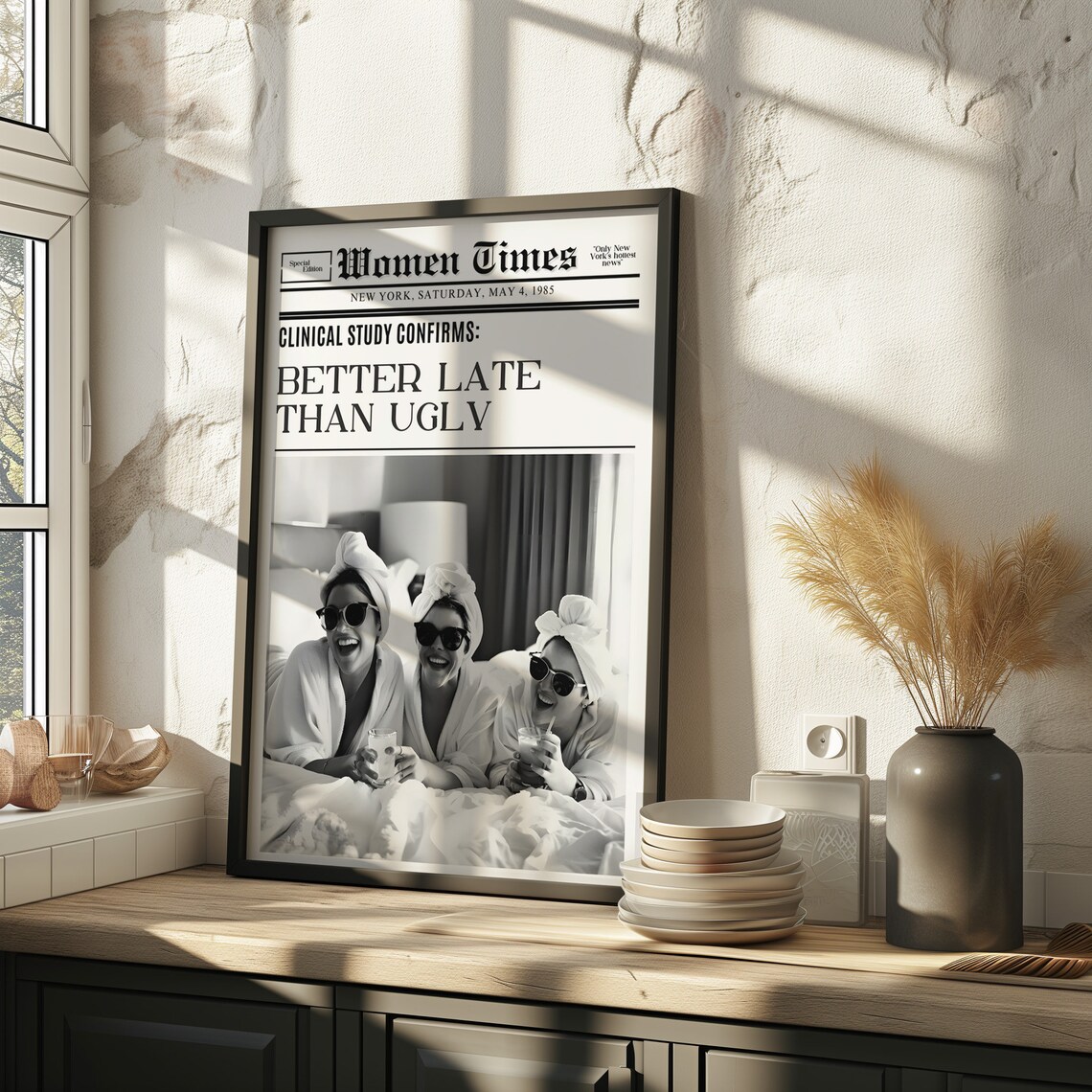 New York Newspaper Print, Vintage Bar Cart Poster - Image 3