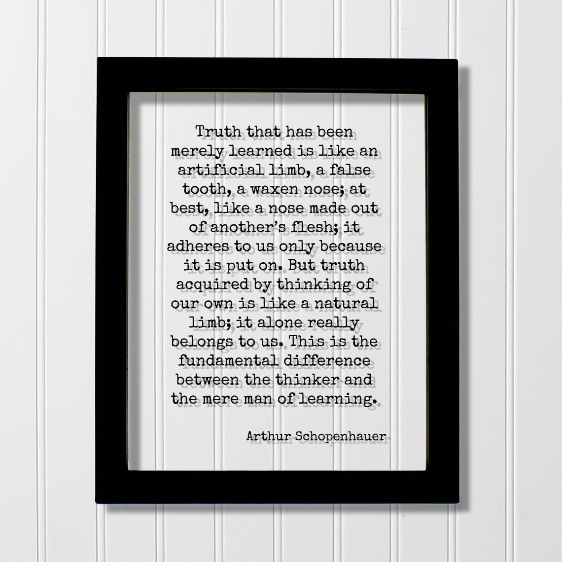 Arthur Schopenhauer Truth and Thinking Philosophy Quote Poster
