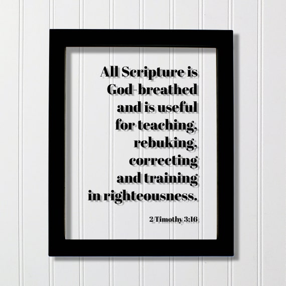 2 Timothy 3:16 Scripture Verse Art Print