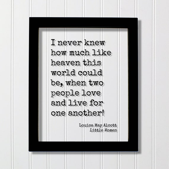 Louisa May Alcott Little Women Quote Poster