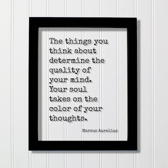 Marcus Aurelius Stoic Mind Thoughts Quote Inspirational Wall Art