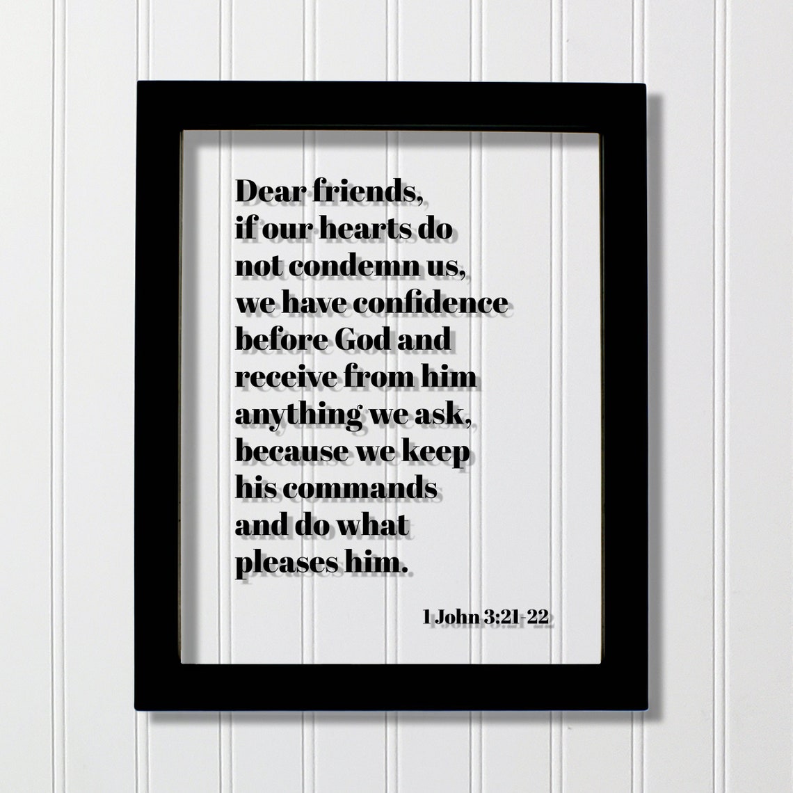 1 John 3 21 22 Confidence Before God Christian Scripture Poster