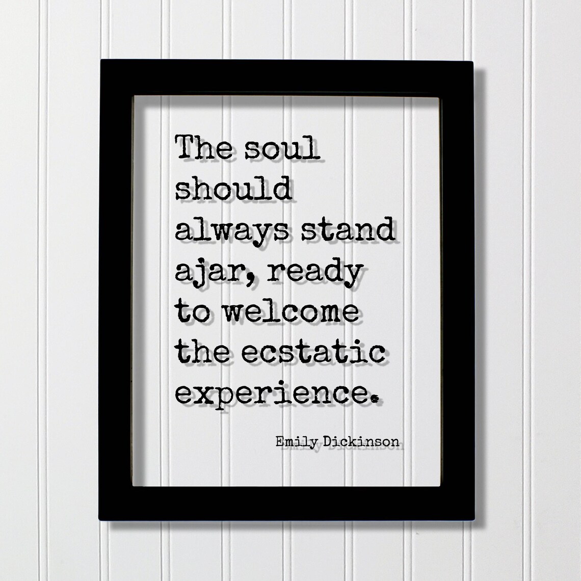 Emily Dickinson Soul Stand Ajar Ecstatic Experience Floating Quote Poster