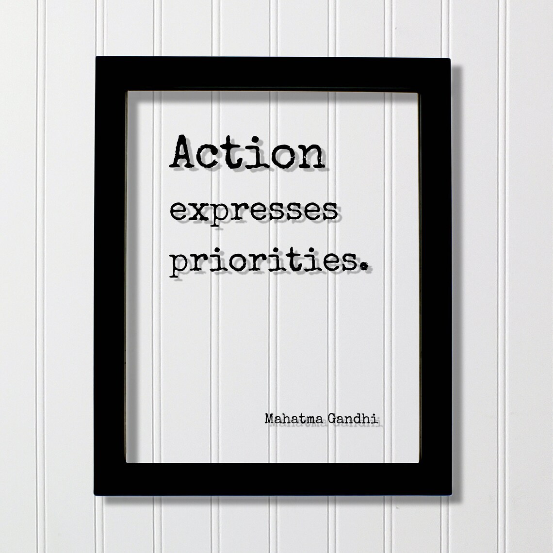 Mahatma Gandhi Quote Art Print, Motivational Typographic