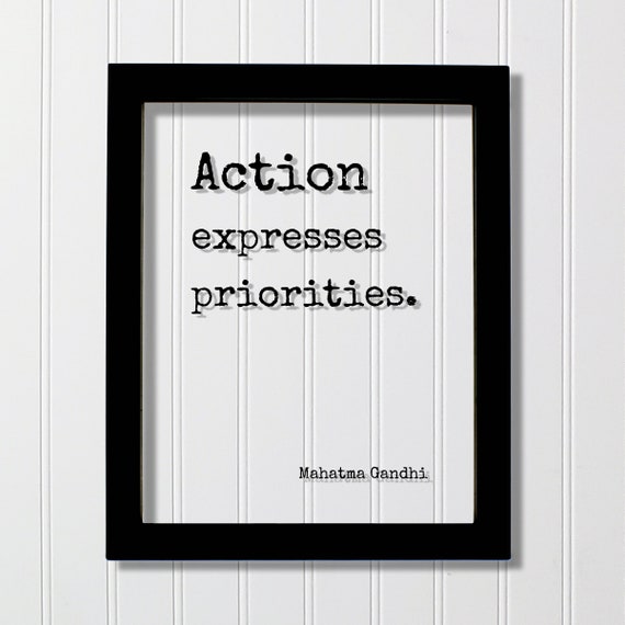 Mahatma Gandhi Quote Art Print, Motivational Typographic