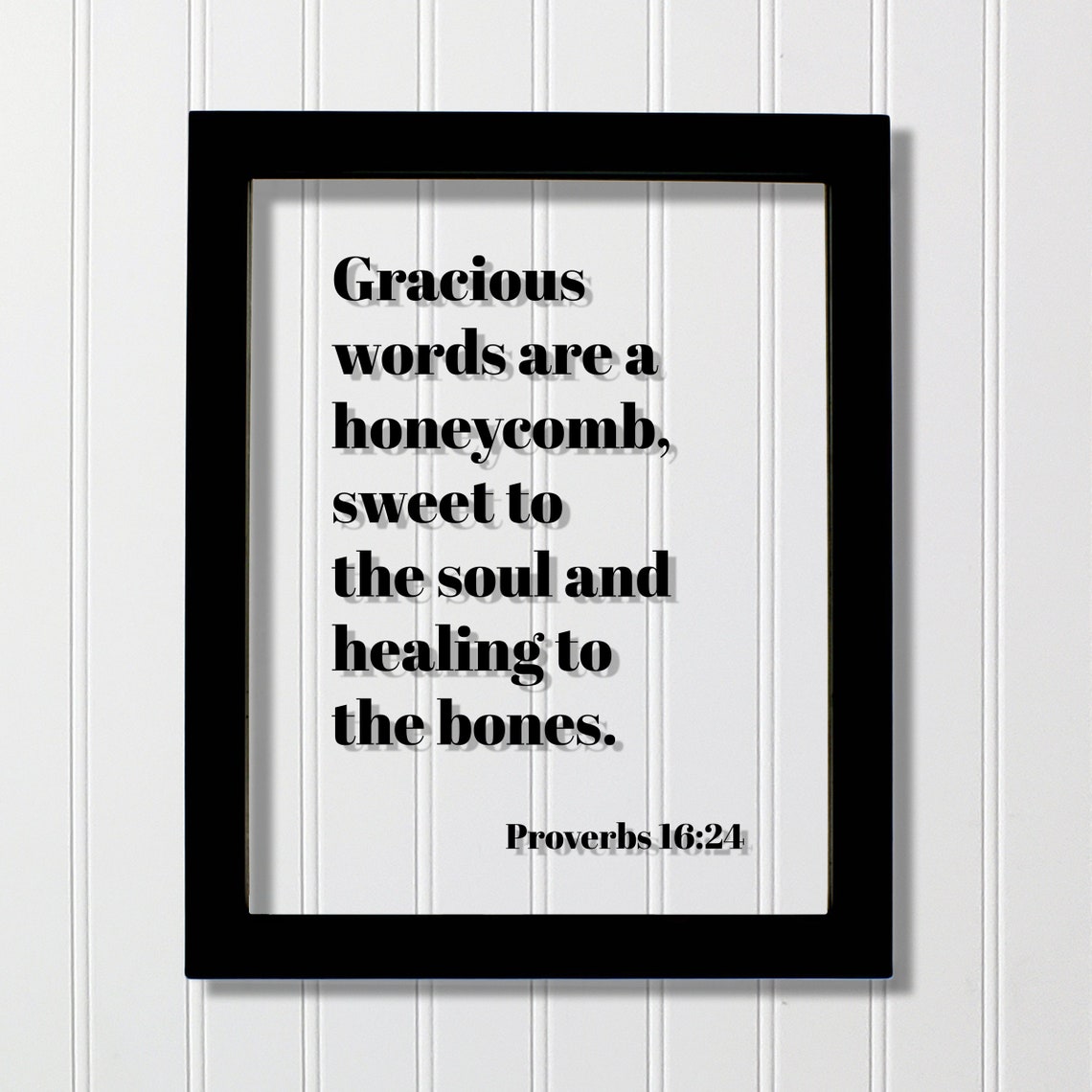 Proverbs 16:24 Gracious Words Honeycomb Bible Verse Wall Art