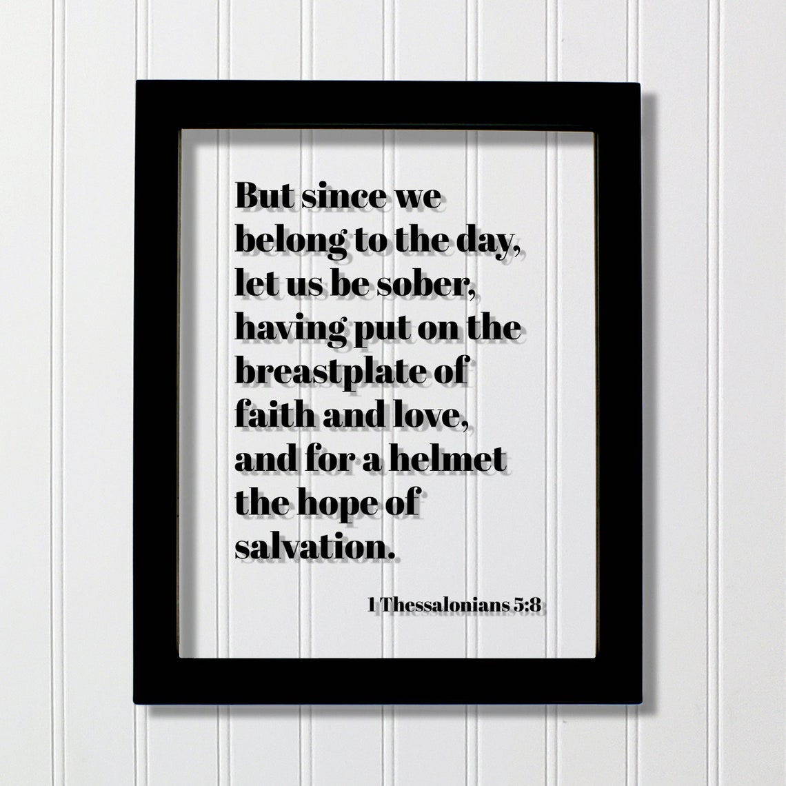 1 Thessalonians 5:8 Breastplate of Faith Floating Scripture Poster