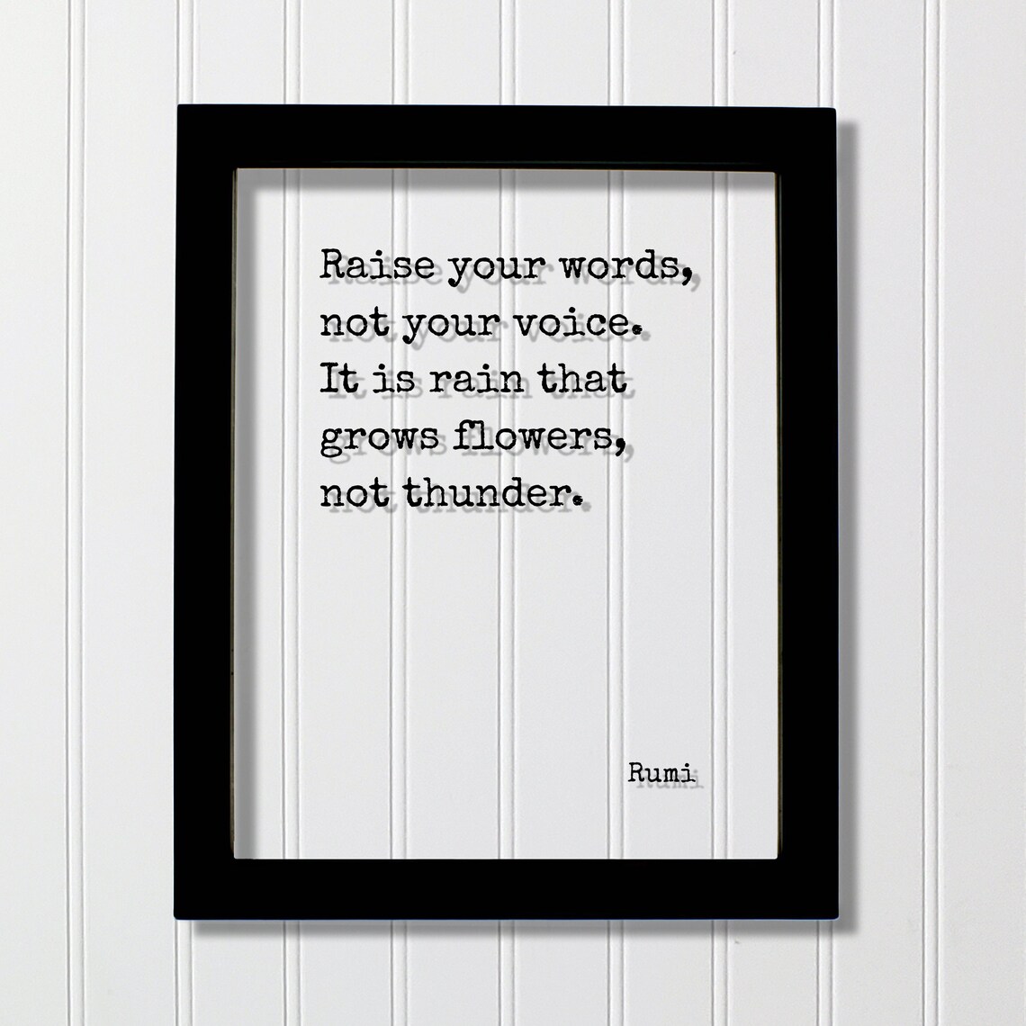 Rumi Raise Your Words Not Voice Art Print