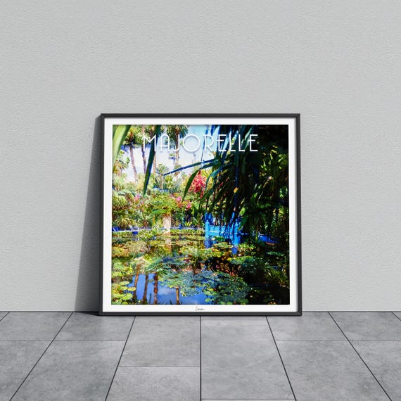 Majorelle Garden Water Poster I Marrakech Morocco
