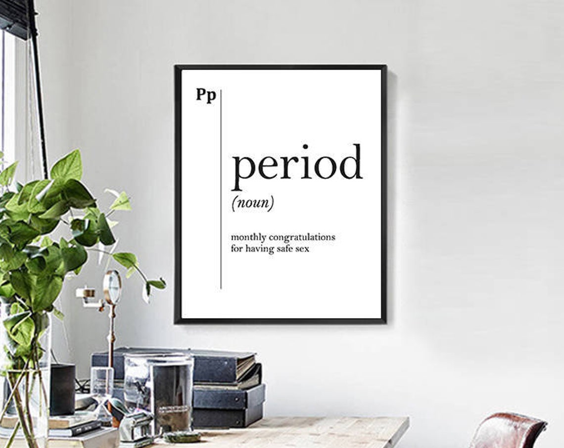 Period Funny Dictionary Definition Typography Quote Wall Art - Image 2