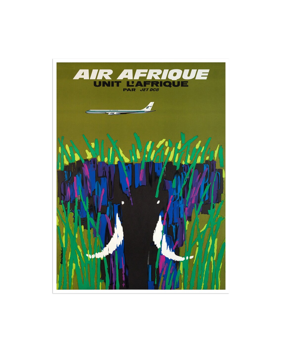 Africa Vintage Travel Poster, African Wall Print