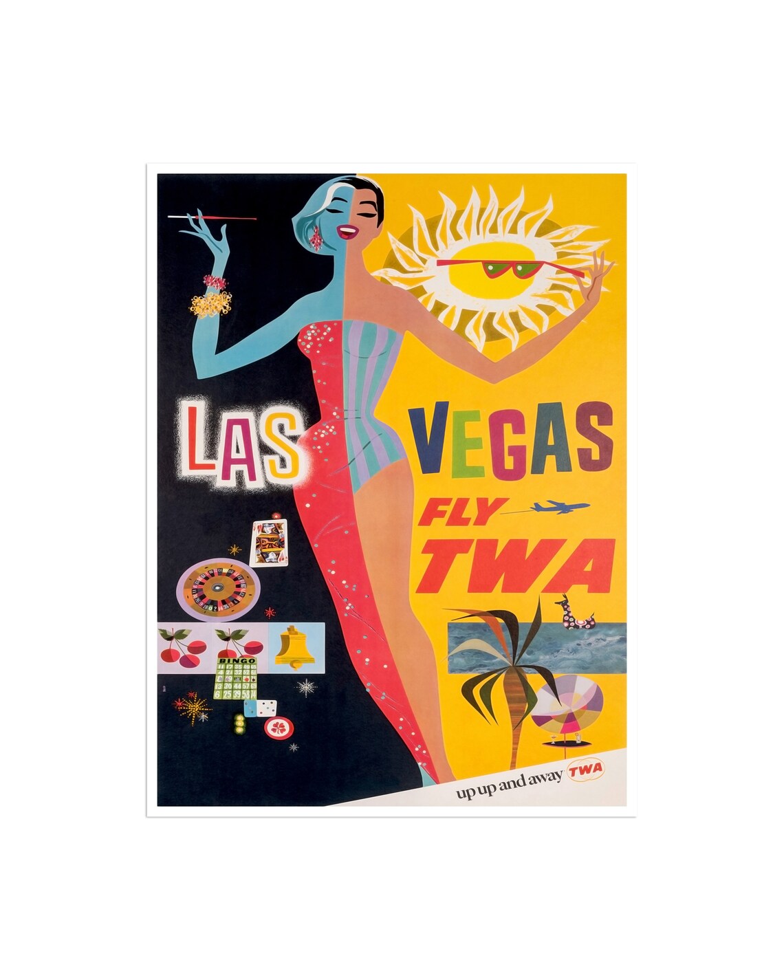Las Vegas Vintage Travel Poster, Home Decor Print